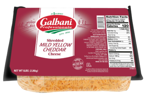 Cheese Shredded Cheddar 5#